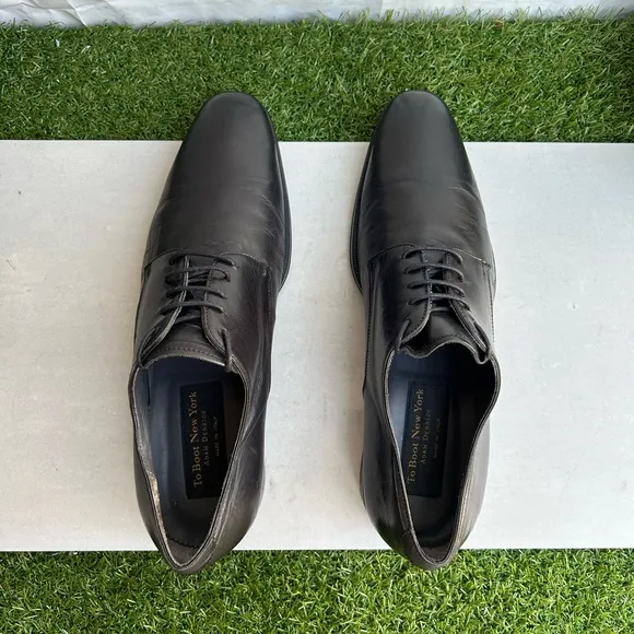 To Boot New York men leather shoes black size 10 gently used made in 🇮🇹 Italy