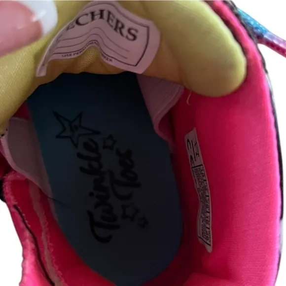 Toddler Girls Sketchers Twinkle Toes Light up Shoes- Size 10