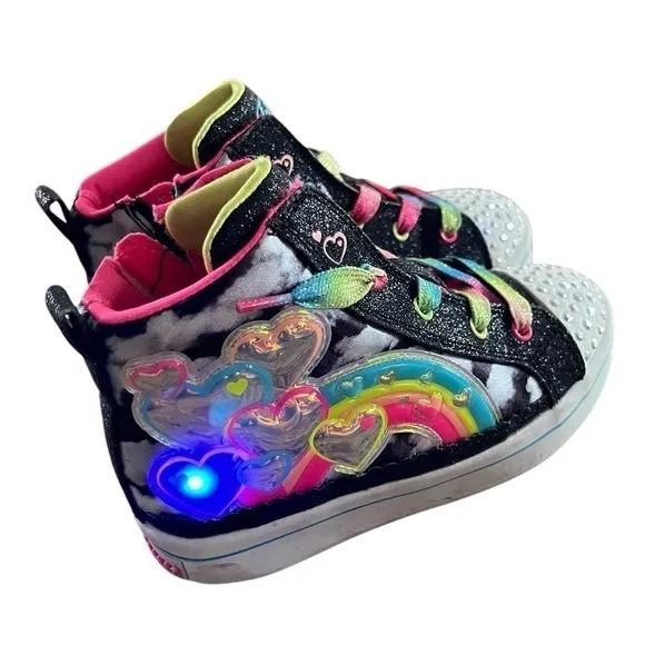 Toddler Girls Sketchers Twinkle Toes Light up Shoes- Size 10