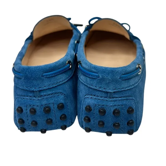 TODS Blue Suede women’s Loafers size 8.5 (38 1/2)