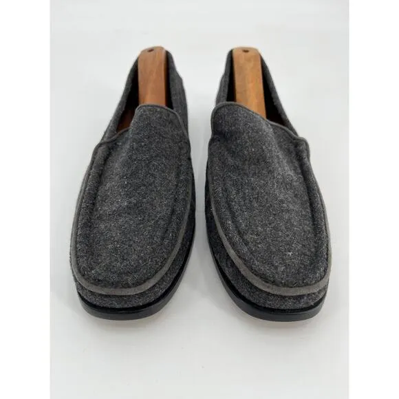 Tod's Felt Loafers Driving Shoes Women's Sz 7 Gray Slip On Loafers Classic