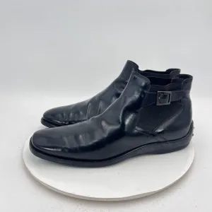 Tods Men Size UK 8 US 9 Black Leather Side Elastic Buckle Ankle Slip On boot