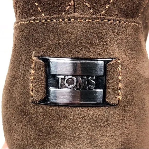 Tom Desert Wedge Bootie Suede Fur Lining Shoes New