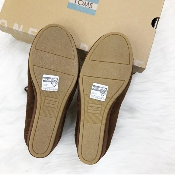 Tom Desert Wedge Bootie Suede Fur Lining Shoes New