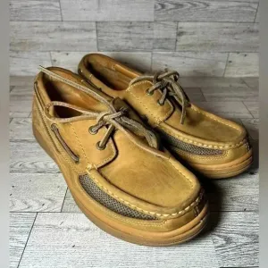 Tommy Bahama Nubuck Leather Boat Deck Shoes Mens Sz 7M