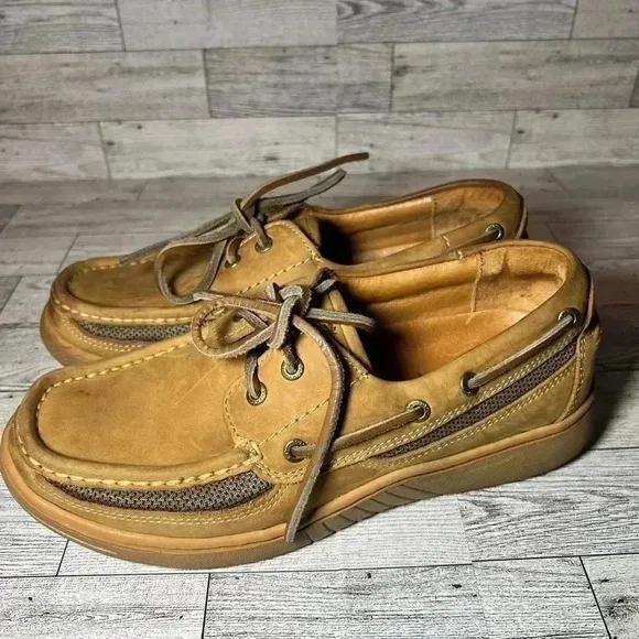Tommy Bahama Nubuck Leather Boat Deck Shoes Mens Sz 7M