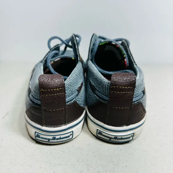 Tommy Bahama Stripes Asunder Men's Blue Brown Lace Up Boat Shoes Size 9,5