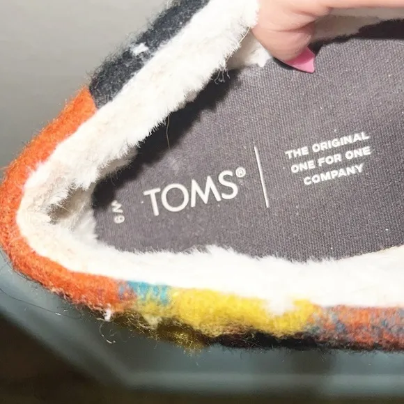Toms Alpargata Mallow Faux Fur Colorful Fiesta Casual Slip On Shoes