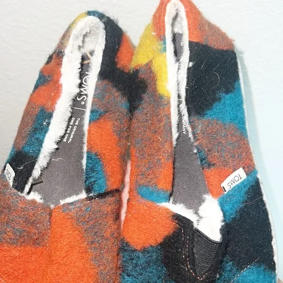 Toms Alpargata Mallow Faux Fur Colorful Fiesta Casual Slip On Shoes