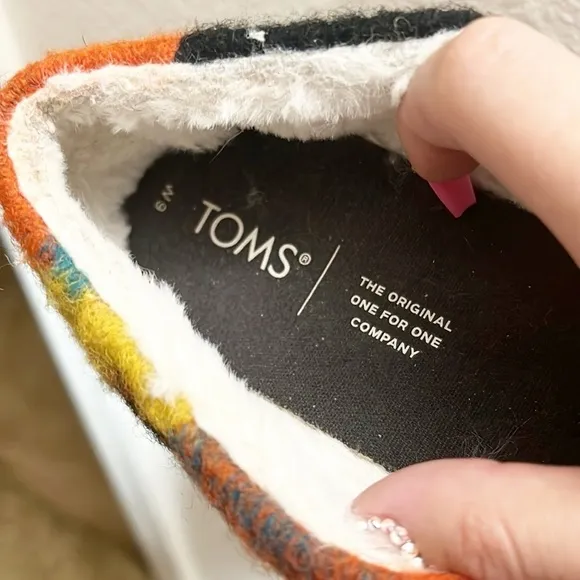 Toms Alpargata Mallow Faux Fur Colorful Fiesta Casual Slip On Shoes