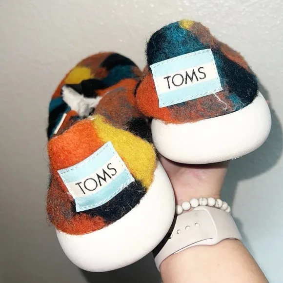 Toms Alpargata Mallow Faux Fur Colorful Fiesta Casual Slip On Shoes