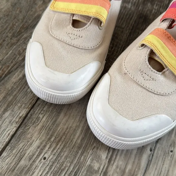 TOMS Girls' Horizon Canvas Youth Doheny Sneakers, Natural, Size Y 5