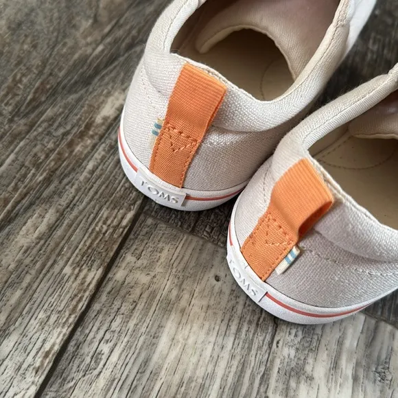 TOMS Girls' Horizon Canvas Youth Doheny Sneakers, Natural, Size Y 5