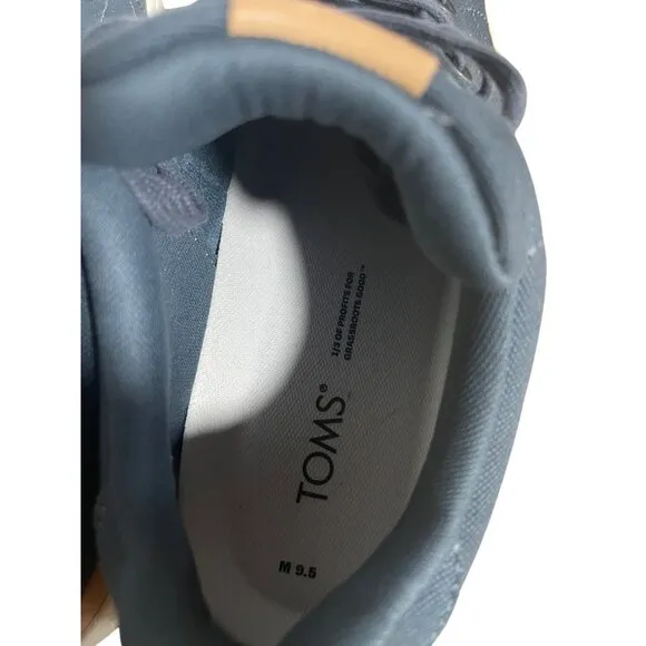 TOMS TRVL Lite 2.0 Navy Blue Canvas Shoes Mens Size 9.5