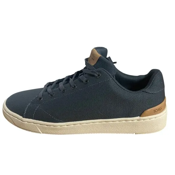 TOMS TRVL Lite 2.0 Navy Blue Canvas Shoes Mens Size 9.5