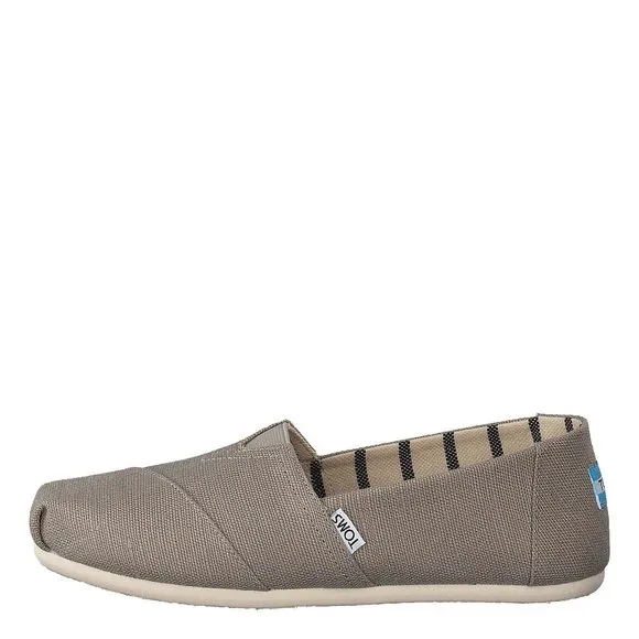 TOMS WOMEN'S SEASONAL CLASSIC ALPARGATA MORNING DOVE HERITAGE CANVAS 8.5 M