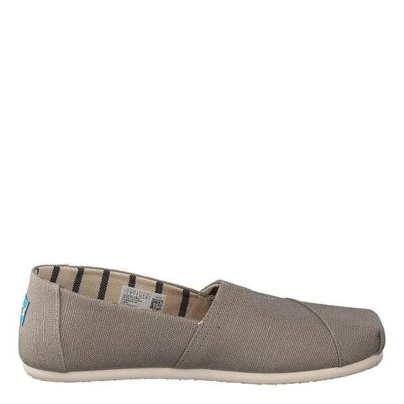 TOMS WOMEN'S SEASONAL CLASSIC ALPARGATA MORNING DOVE HERITAGE CANVAS 8.5 M