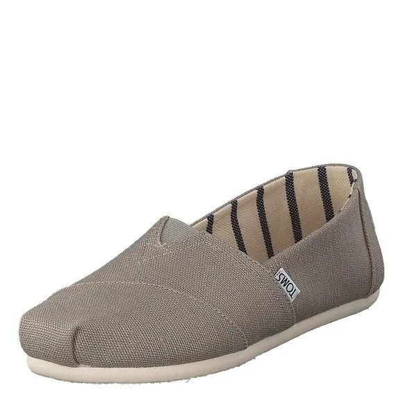 TOMS WOMEN'S SEASONAL CLASSIC ALPARGATA MORNING DOVE HERITAGE CANVAS 8.5 M