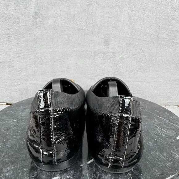 Tory Burch Caroline Black Patent Leather Flat Ballet Shoes Women’s Size 6.5M US