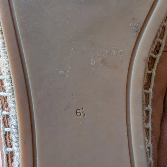 Tory Burch Color Block Nappa Leather Espadrille Flat Shoes Size 6.5