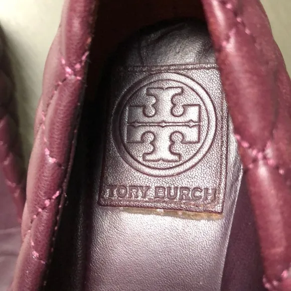 TORY BURCH Kaitlin Shiraz &amp; Gold Quilted Leather
