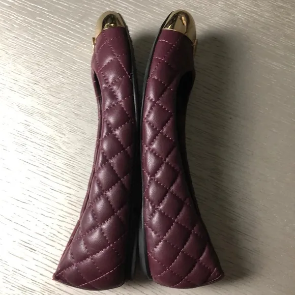 TORY BURCH Kaitlin Shiraz &amp; Gold Quilted Leather