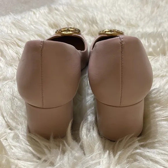 Tory Burch Pink Leather Block Heel 9.5