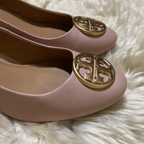 Tory Burch Pink Leather Block Heel 9.5