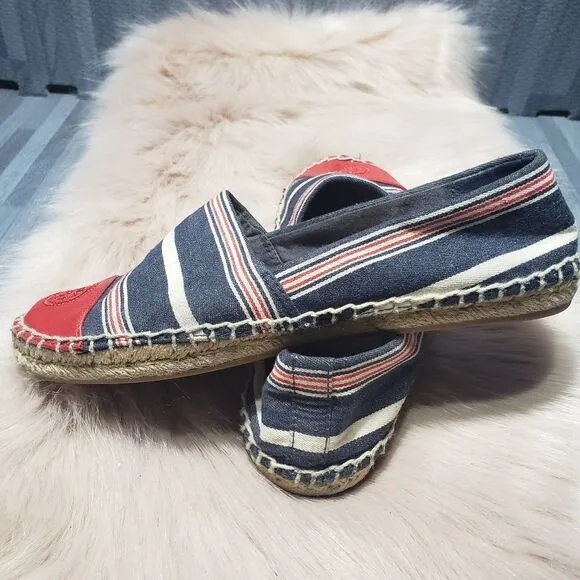 Tory Burch Womens Poppy espadrille-canvas shoes