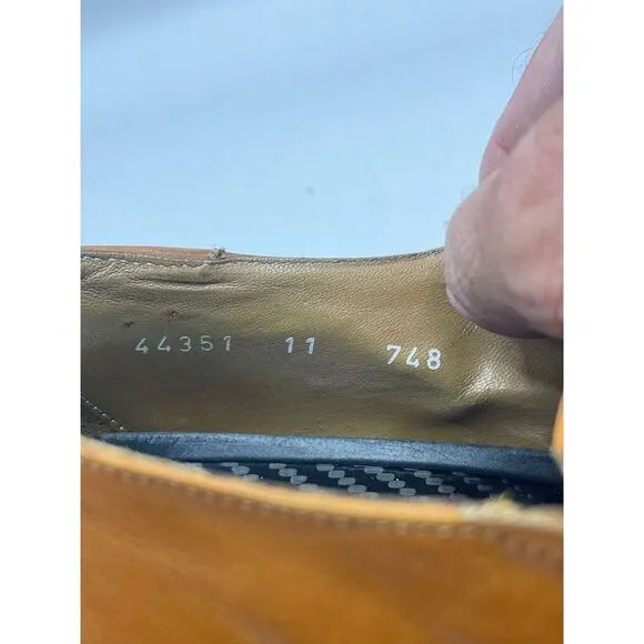 TOSCHI Men's Loafers‎ Dress Shoes Size 11 Tan Brown Leather ITALY Cis Equipped