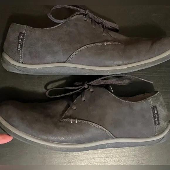 TRUE Linkswear Men's Gray Leather Golf Shoes
