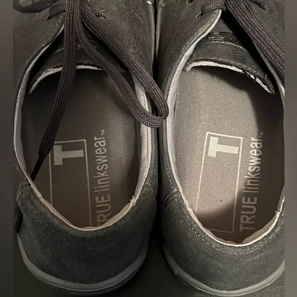 TRUE Linkswear Men's Gray Leather Golf Shoes