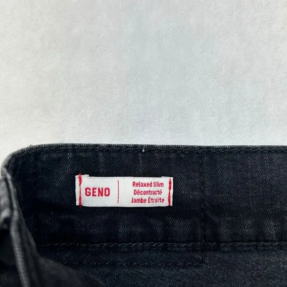 True Religion Geno Jeans Mens Size 34x29 Black Denim Relaxed Slim