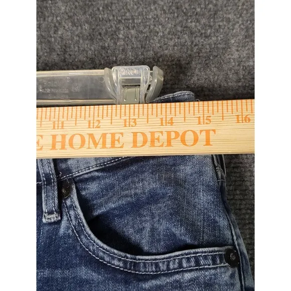 True Religion Rocco Relaxed Skinny Frayed Hem Jeans Acid Wash Women Size 29