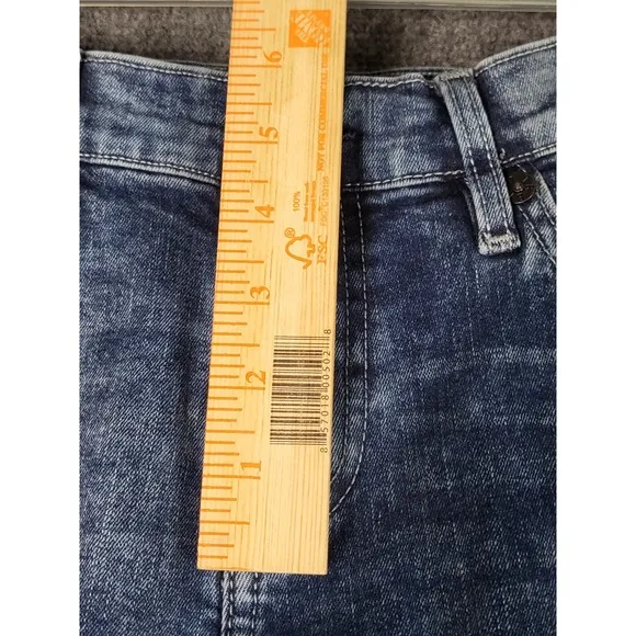 True Religion Rocco Relaxed Skinny Frayed Hem Jeans Acid Wash Women Size 29