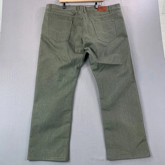Trust Jeans 2 Piece Jacket &amp; Pants Mens 3XL Olive Denim Y2K 90s Baggy Hip-Hop