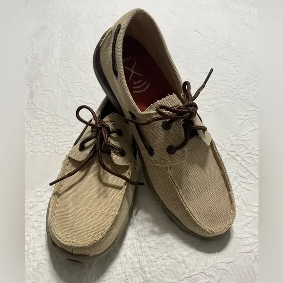 Twisted X ECO boat shoes driving mocs women's size 8.5M