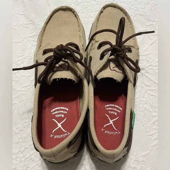 Twisted X ECO boat shoes driving mocs women's size 8.5M