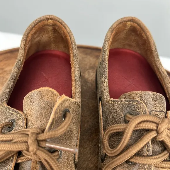 Twisted X Shoes Wm 8.5 M Brown Leather Slip On Driving Moccasin Loafer Boat Shoe