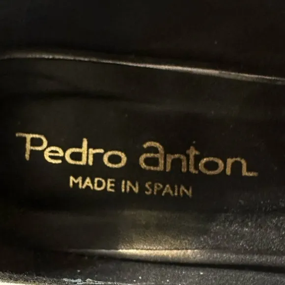 UEC Pedro Anton Made in Spain Faux Penny Loafer StylePumps Block Heel Shoes 38