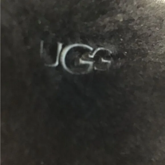 UGG Cozette Shoes Black Fur Slides New Size 10