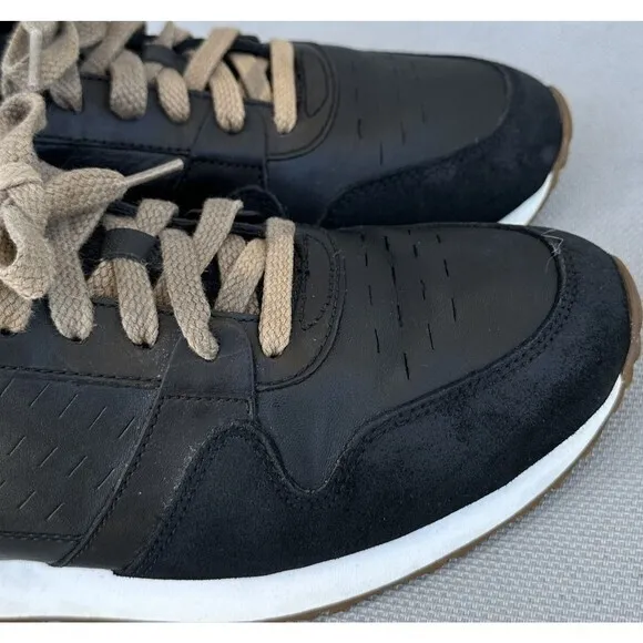 UGG For Mens Trigo Trainer 1017310 Black Soft Suede‎ Shoes Sneakers Size 9