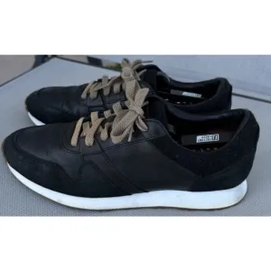 UGG For Mens Trigo Trainer 1017310 Black Soft Suede‎ Shoes Sneakers Size 9