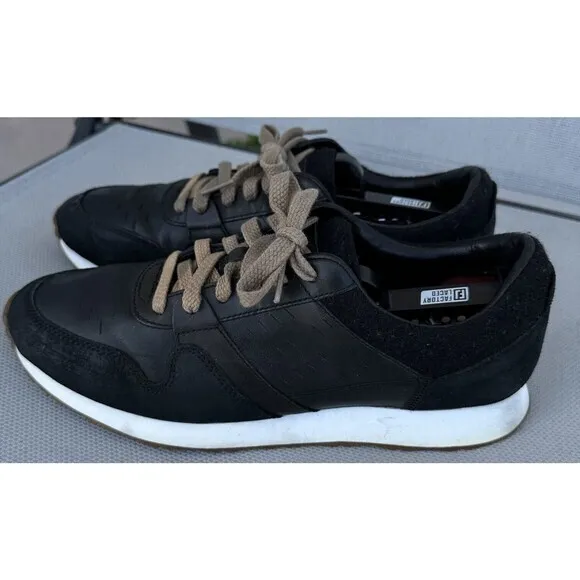 UGG For Mens Trigo Trainer 1017310 Black Soft Suede‎ Shoes Sneakers Size 9