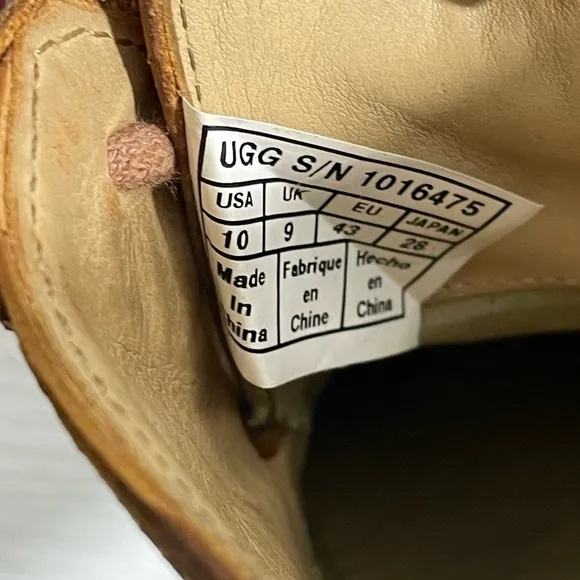 UGG Hixson Men’s Oxford Leather Shoes Size 10 Caramel Brown