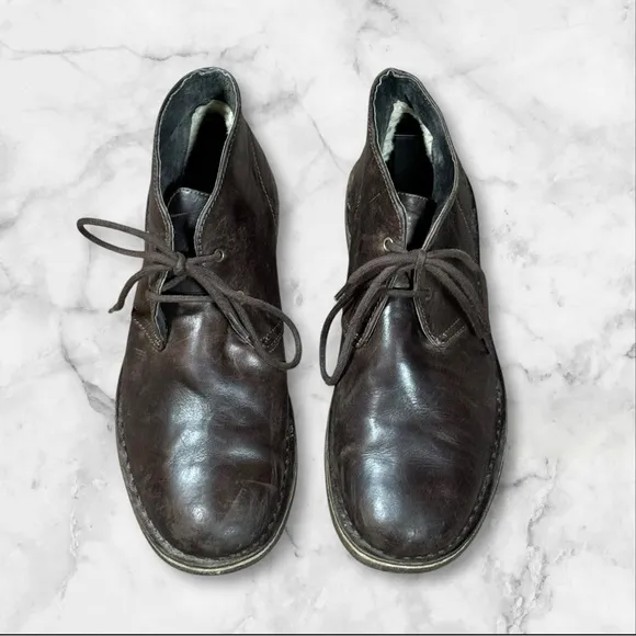 UGG Leighton Chukka Boot 3275 Leather Shoes Chocolate‎ Brown Men Sz 10.5