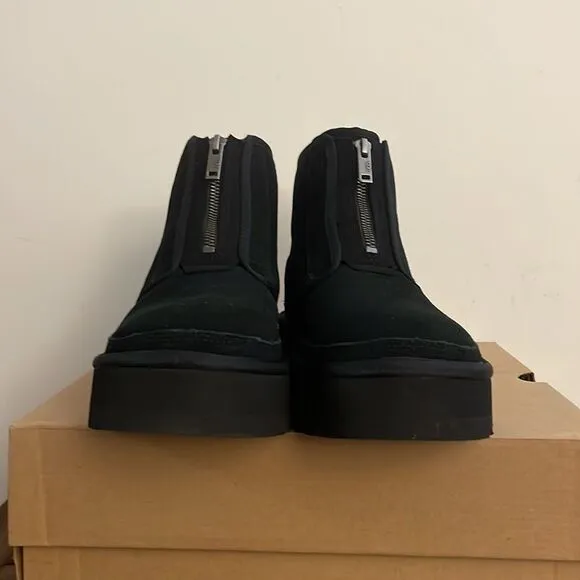 UGG Neumel Zip Platform Boots Black USA Women Size 7/UK 5/EU 38