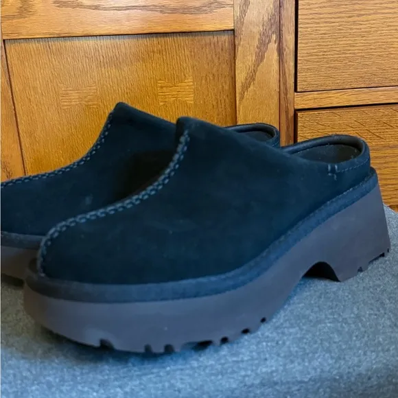 UGG NEW HEIGHTS CLOG WOMEN SHOES BLACK size 8 new