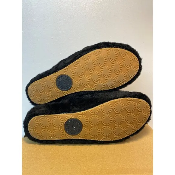 UGG Womens Fluff Yeah Slide Slippers Size 10 Black Slingback Comfy Shoes