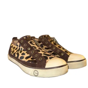 UGG Womens Laela Exotic Leopard Print Shoes SZ 10 leather sheepskin